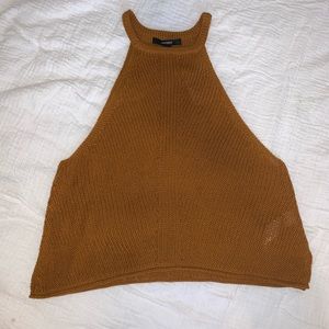 High-neck sweater tank